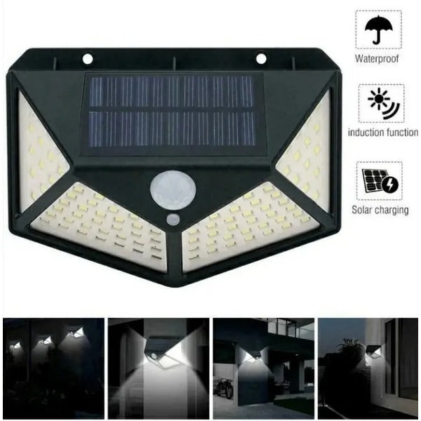 Solar Lights Outdoor Lighting Wireless Motion Sensor Lights IP65 Waterproof 270°Wide Angle Security Wall Lights